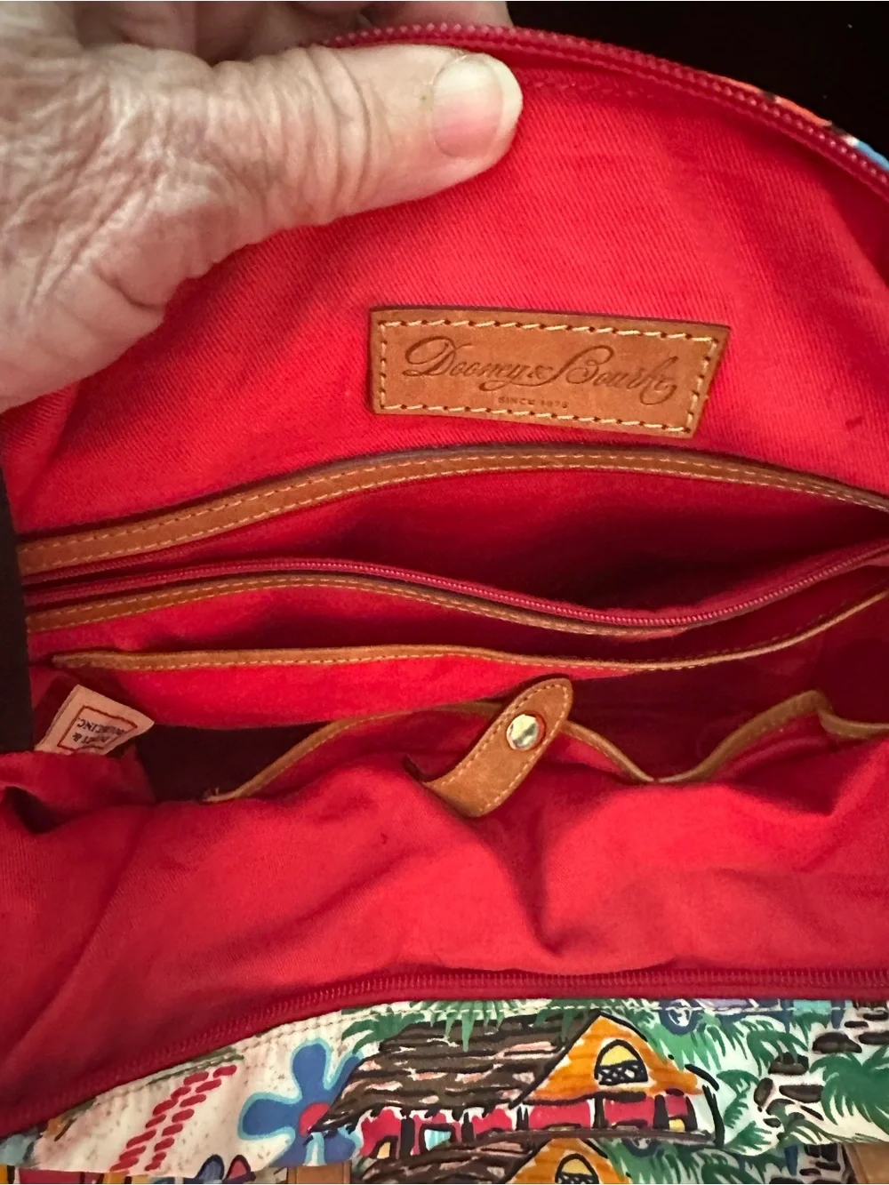 Dooney & Bourke #159 SandbarRARE Tropical Print XL Satchel